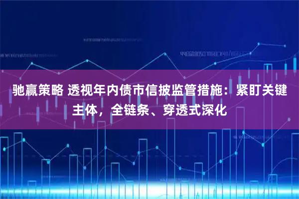 驰赢策略 透视年内债市信披监管措施：紧盯关键主体，全链条、穿透式深化