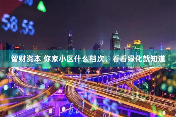 智财资本 你家小区什么档次，看看绿化就知道